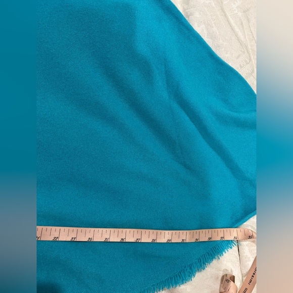Pure amici cashmere blue cape poncho - Picture 6 of 7